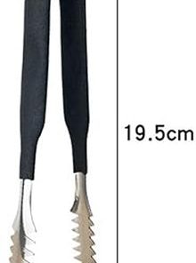 Catering tongs Stainless Steel Clamps, Used for Cooking Food, Serving Clamps, Barbecue Tools, Kitchen Utensils, Silicone Handle Clamps(19.5cm) 2