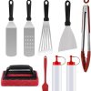 Rib Membrane Removal Tool, Stainless Steel Rib Membrane Remove Tool Kit, Rib Prep Pro, Dishwasher Safe BBQ Accessories, Ergonomic Design for Easy Membrane Removal (3pcs) 3