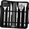 KICHOUSE Barbecue Tools 12pcs BBQ Tools Set Utensil Bag Including Spade Brush Tweezer for Easy Grill BBQ Picnic Camping