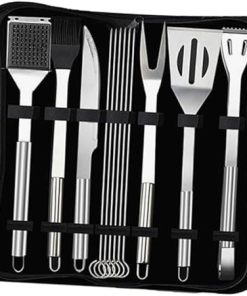 KICHOUSE Barbecue Tools 12pcs BBQ Tools Set Utensil Bag Including Spade Brush Tweezer for Easy Grill BBQ Picnic Camping