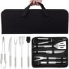 Complete BBQ Utensils Set, Stainless Steel Grill Accessories BBQ Tools, BBQ Grill Tools Set with Stainless Steel Food Clamp, for Barbecue, Camping, Kitchen 4