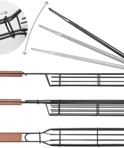 BBQ Grilling Basket Nonstick Barbecue Grill Basket Tools Grill Mesh for Meat Hamburger BBQ 2
