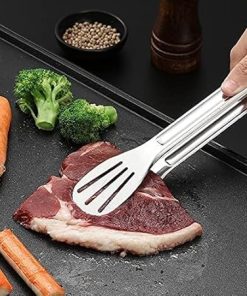 Cooking Bread Stainless Steel Buffet-Type Barbecue Meat Clip BBQ Accessories Grill Tool BBQ Tong Kitchen Tools Pliers (Color : 14inch) 2