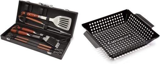 Cuisinart CGS-2010 Premium Grilling Set (10-Piece) and Cuisinart CNW-328 Non Stick 11-Inch, 11 x 11, Grill Wok