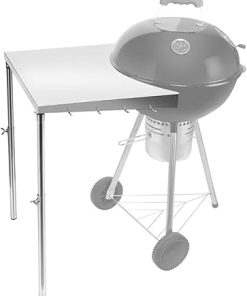 Stanbroil Stainless Steel Work Table Fits All Weber 18", 22", 26" Charcoal Kettle Grills and Other Similar Size Charcoal Kettle Grills -Patent Pending