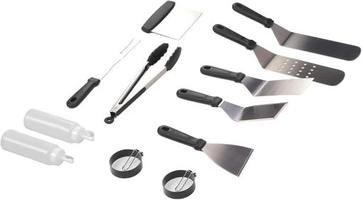 12Pcs Stainless Steel BBQ Grilling Accessories Set,Food Grade Material Heat Resistant BBQ Grill Tool Set,BBQ Tools,with for Storage Bag,for Outdoor Grill Camping Backyard - Image 2
