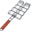 Barbecue net, barbeque grill outdoor,Steak, Portable Kabob Skewers Accessories Accessories, Vegetables Grilling Rack Baskets, Basket Silver Supplies Wire Outdoor Nonstick Foldable Kebab, Shrimp, Grill 3
