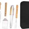 25PCS BBQ Accessories,BBQ Grill Tools Set Stainless Steel Grilling Kit for Camping, Kitchen,with Bag and Grill Mat, Portable Grilling Utensils for Men and Woman Gift 3