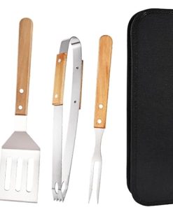 Grillers Grill Set BBQ Accessories - BBQ Tool Set 4pc Grill Accessories with Spatula, Fork, Clips & BBQ Tongs - Gifts for Dad Durable, Stainless Steel Grill Tools