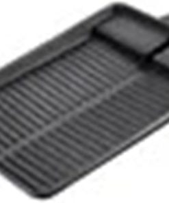 BBQ BBQ Grill Pan Plate 32 X 26cm Portable Non-Stick Coating Butane Gas Stove Cooker Plate Rectangle Barbecue Plate Accessories