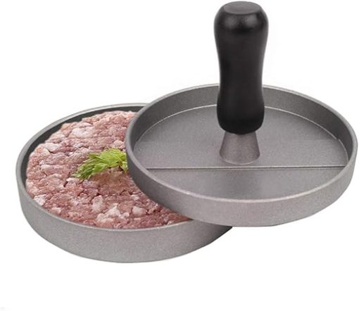 2 Sets Aluminum Burger Hamburger Press, Nonstick Burger Patty Maker with Detachable Handle, Burger Mould, Stuffed Burger Maker Kit for BBQ Grill