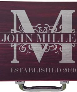 Sofia's Findings Personalized Royal Monogram 3-Piece Rosewood BBQ Tool Set