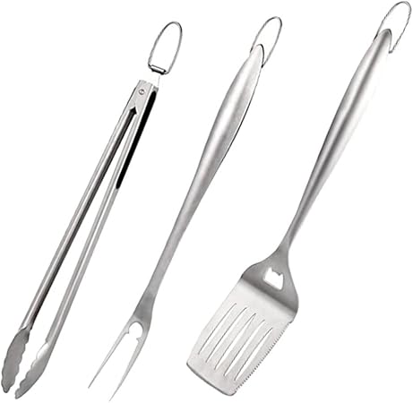 BBQ Tool Set Stainless Steel Fork Shovel Clip Compact for Outdoor BBQ Accessory BBQ Tool Set Stainless Steel Fork Shovel Clip Compact for Outdoor BBQ Accessory