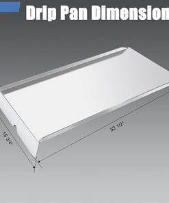 Criditpid BAC-006 Drip Tray Replacement Parts for Traeger Pellet Grills/Tex Elite Pellet Smoker Grills, BAC006 Stainless Steel Drip Pan Heat Baffle for Traeger Pro 34 Series, Texas, Texas Pro Grill 2
