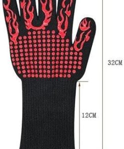 Gloves Oven Mitts Cooking Pots Barbecue Gloves Microwave Oven Gloves Potholders Kitchen(Blue) 2
