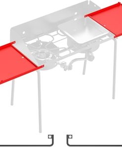 Folding Side Shelf Set for Camp Chef Explorer 2-Burners Stove,BBQ Grill Shelf Table for Camp Chef EX60LW, EX60LWC, EX60P, EX60PP, EX60LWF, EX90LW Grill,2 Pack,Red