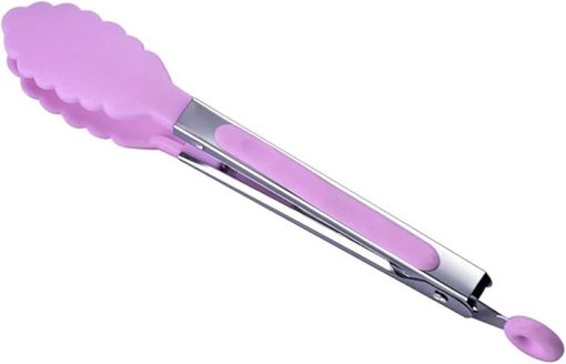 Mini Tongs Silicone Food Tong Stainless Steel Kitchen Tongs Silicone Non-Slip Cooking Clip Clamp BBQ Salad Tools Grill Kitchen Accessories