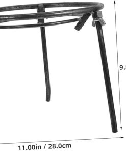 Kisangel Outdoor Cooking Tripod Stand Detachable Fire Pit Cooking Rack for Campfire Bbq and Grilling Durable Steel Design for Camping Backyards and Patios 2