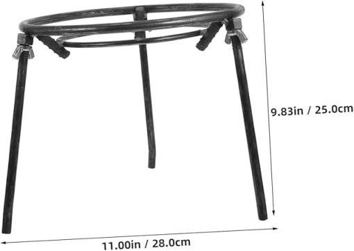 Kisangel Outdoor Cooking Tripod Stand Detachable Fire Pit Cooking Rack for Campfire Bbq and Grilling Durable Steel Design for Camping Backyards and Patios - Image 2
