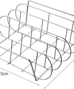 Mikikit Cooking Rack for Bbq Rib Grilling Shelf Rib Rack for Grilling Bbq Baskets for Grilling Skewers for Grilling Bbq Tool 2