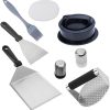 MERRYHAPY Stainless Steel Barbecue Tool Set Essential Grill Accessories Meat Press Burger Press Spatula Outdoor Cooking Camping Gear
