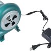 DAYnagh Electric Blower Fan BBQ Fan 100v 220v Suitable for Barbecue Small Blacksmith Forges Blower with Speed Adapter AC100-240V BBQ Blower Small Blacksmith Forges Blower (80W, with Speed Control)