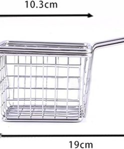 Fried Basket, Stainless Steel French Fries Deep Frying Fryer Basket Square Food Cooking Tool Kitchen Cooking Tools 2