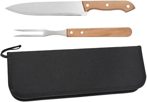 Mipcase 3 Sets BBQ Grill Accessories Set Stainless Steel Fork Cutter Grilling Tool Kit Case Multi-Functional Outdoor Grilling Utensils - Image 2