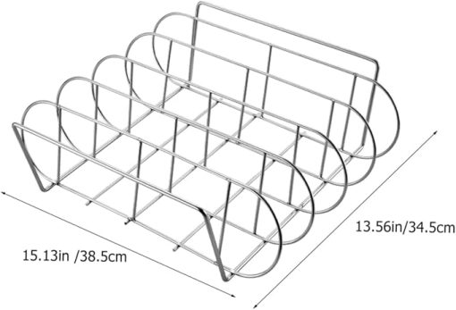 Rib Rack Heavy Duty Grill Rack Stainless Steel Grilling Tool Set for Outdoor Cooking - Image 2