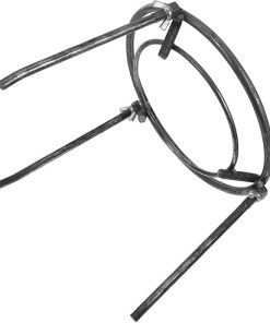 POPETPOP Outdoor Tripod Cooking Rack Durable Steel Campfire Stove Holder Stand for Versatile Boiling Grilling and Simmering Stable Tripod Design for Camping and Fire Pit Use