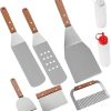 Stainless Steel Tools Set 7pc Grill Utensils Kit Outdoor Grill Tools Compact Storage Case Ergonomic Handle Accessories 3