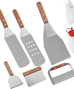 Grilling Tool Set 8 Piece BBQ Utensils Kit Grill Accessories Stainless Steel Easy to Clean Compact for