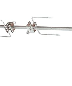 Rotisserie Kit Universal Replacement Quick Install Portable Spit Grill Outdoor Camping BBQ Three Heights Adjustable Length Cooking Tool Roaster Accessories Chicken Fork Heavy Duty Steel Motor (5078D)