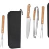 Mipcase 2 Sets Grill Set Utensils BBQ Tool Fork Tong Stainless Steel BBQ Tools Multi-Functional Grill Accessories