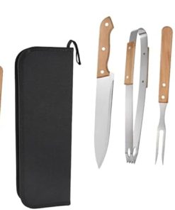 Mipcase 2 Sets Grill Set Utensils BBQ Tool Fork Tong Stainless Steel BBQ Tools Multi-Functional Grill Accessories