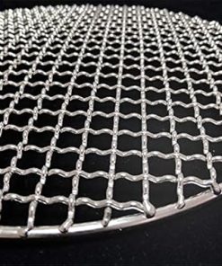 1pc Roast Nets 304 Stainless Steel Round BBQ Grill Mesh Home Bacon Grill Tool Iron Nets Barbecue Accessories BBQ Mat Grid (Color : 36.5cm) 2
