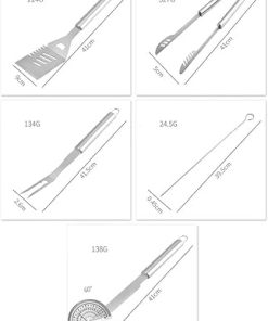 BBQ Grill Accessories, Grill Tools for Outdoor Grill, Heavy Duty Stainless Steel Grill Set with Aluminum Case, Barbeque Tools for Father’s Day 2