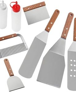 Grilling Utensils for Outdoor Grill BBQ Tool Kit Flat Top Grill Scraper Camping Cooking Utensils Set