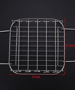 Skewer Stand Air Fryer Accessories Grill for Home Kitchen Dehydrator Rack (Color : Silver, Size : 21.5x21x4.5cm) (Silver 21.5x21x4.5cm) 2