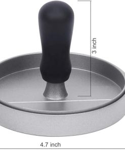 Non-Stick Burger Press with 80 Patty Papers, Hamburger Press Patty Maker with Comfortable Plastic Handle, Best Aluminum Presser BBQ Gift Idea 2