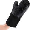 Gloves Oven Mitts Cooking Pots Barbecue Gloves Microwave Oven Gloves Potholders Kitchen(Blue) 4
