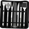 Complete 22-Piece BBQ Tool Set Stainless Steel BBQ Tools Fork Brush Shovel Scraper Outdoor Grill Gadget 4