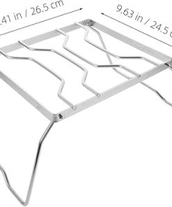 Stainless Steel Folding Campfire Grill Stand Multifunctional Bbq Rack for Camping Outdoor Picnics and Grilling Durable Portable Tabletop Cooking Accessory 2