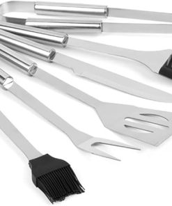 Household Stainless Steel Grill Set Cloth Bag Grill Set 6-Piece BBQ Combination Barbecue Tool Set