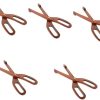 HEALLILY 5pcs Ergonomic Scissor Shape Dessert Tong Kitchen Clamp Utensil Tool for Transport and Serving