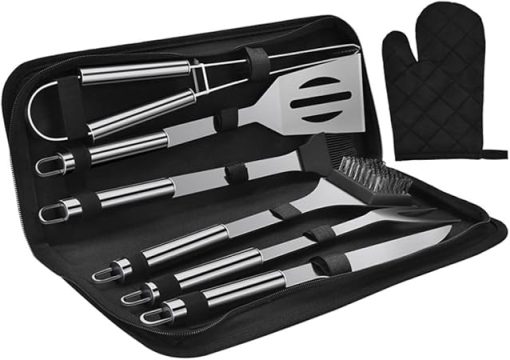 Portable Stainless Steel Barbecue Tool Set for Outdoor Cooking Convenient Grillware Accessories Foodies and Camping Lovers