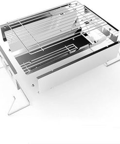 BBQ Grill Outdoor Bbq Grills Patio Barbecue Charcoal Grill Stove Stainless Steel Outdoor Camping Picnic Bbq Accessories Tools (Color : A, Size : 30X20X17cm)