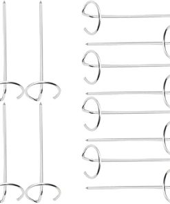 12 Pcs Stainless Steel Skewers for Air Fryer BBQ Grilling Meat Kebab Vertical Barbecue Tools Kitchen Accessories
