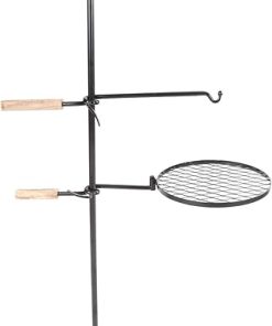 BBQ Accessories Outdoor Barbecue Grill Stand Assemblable Cast Iron Grill Net and Arm Set for Camping Picnic for Picnics and Camping Gifts for Dad Gifts 2