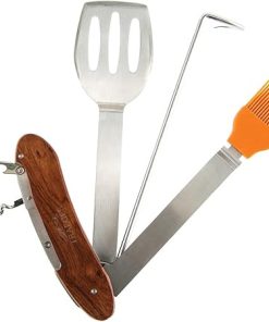 Traeger Grills BAC461 BBQ Multi Tool Grill Accessory with Spatula, Pig Tail, Basting Brush, and Cork Screw